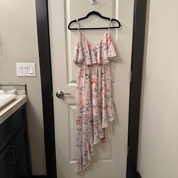 Evernew Asymmetrical Floral Frilly Dress - Picture 4 of 4